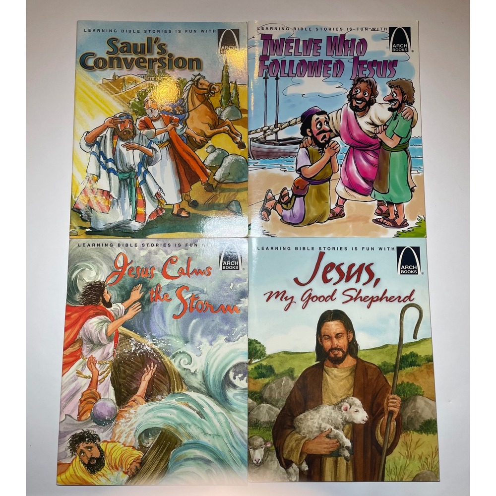 Arch Books Bible Story Series Kids 4-Pack Set Jesus Saul Stories